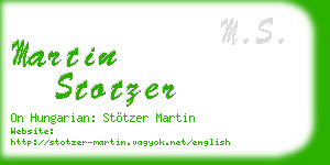 martin stotzer business card